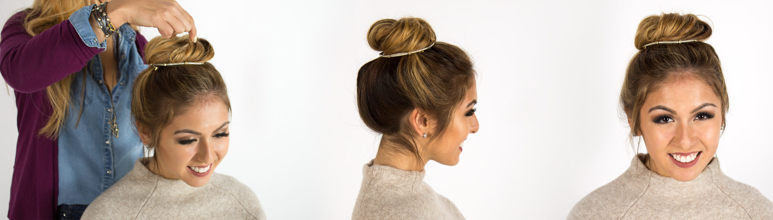 Build the perfect hair bun with these quick steps.