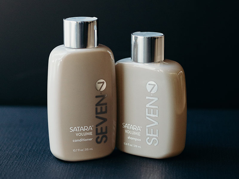Satara® VOLUME shampoo and conditioner uses hydrolyzed quinoa to give healthy bounce without roughing up the hair cuticle